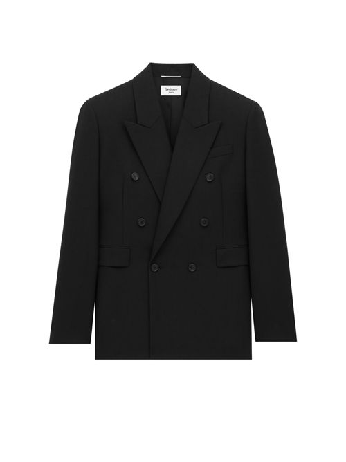 Giacca doppiopetto in lana SAINT LAURENT | 835102Y5K321000
